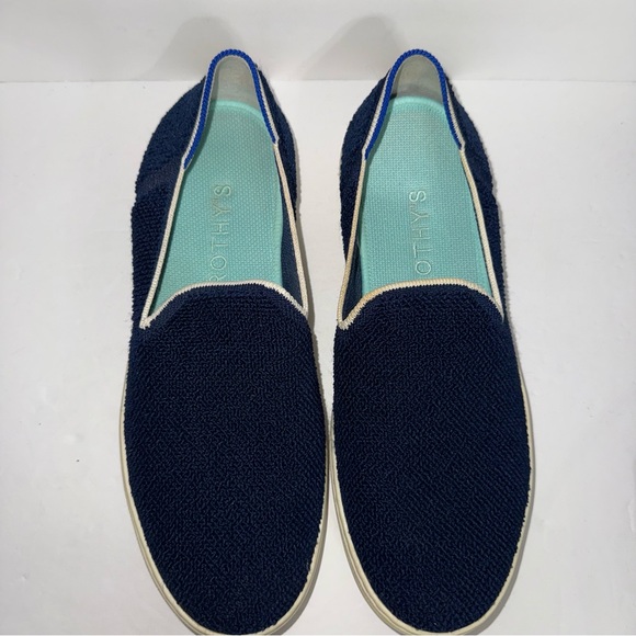 Rothy's The Slip On Terry Sapphire Fabric Low Top Loafers Sneakers Shoes Sz 10 - Picture 3 of 7